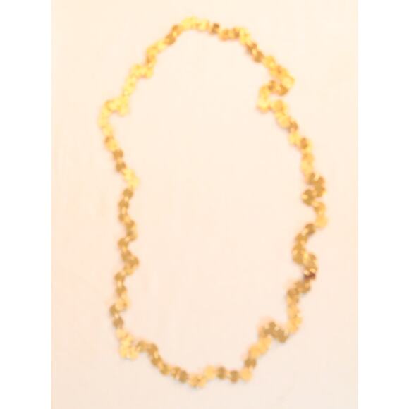 Gold Tone Disc Opera Chain Necklace - Picture 3 of 7